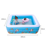 SZYM Rectangulaire Piscine Gonflable Enfant pour avec pataugeoire Gonflable Pliante carrée épaisse, adaptée aux Enfants et aux Adultes à l'intérieur et à l'extérieur