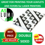 A5 130 gsm SILK 2 SIDED WHITE PAPER x 4000 sheets for LASER & DIGITAL PRINTERS