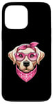 iPhone 13 Pro Max Labrador Pink Bandana Glasses Dog Case