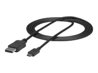 StarTech.com 6ft/1.8m USB C to DisplayPort 1.2 Cable 4K 60Hz, USB-C to DisplayPort Adapter Cable HBR2, USB Type-C DP Alt Mode to DP Monitor Video Cable, Works with Thunderbolt 3, Black - USB-C...