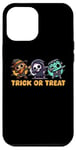 Coque pour iPhone 12 Pro Max Trick Or Treat Chibi Halloween Reaper Frankenstein Scarecrow Scarecrow