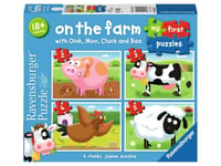 Ravensburger My First Puzzles - On The Farm, 2 Stykker, Dyr, 1,5 År