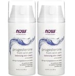 Now Foods Progesterone Wild Yam Skin Cream, Unscented 2x 3 oz (85 g) Pack of 2