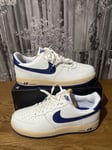 NIKE AIR FORCE  1 07 SAIL/DEEP ROYAL BLUE ADULT SIZE UK 10 EUR 45 FQ8103-133