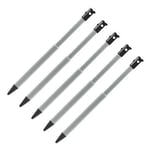 5 Pcs Silver & Black Plastic Retractable Stylus Pen for Nintendo 3DS / DSi