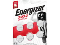 Batterier Energizer Lithium Cr2032, 3V, 6 St.