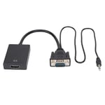 VGA to HDMI Converter Cable With Audio For Projector PC HDTV 1080P