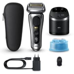 Braun Series 9 PRO+ 9567cc electric shaver with a cleaning and charging station Silver 1 pc