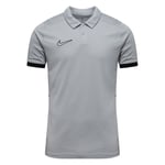 Nike Piké Dri-FIT Academy 25 - Grå/Svart/Vit, storlek Small