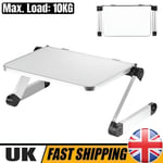 Folding Laptop Table Bed Tray Sofa Lap Desk Notebook Stand Adjustable Height UK