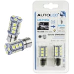 Ampoule led PY21W / 18 leds blanc / Ampoule led BAU15s Autoled