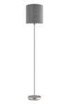 Pasteri Satin Nickel Metal And Fabric Floor Lamp