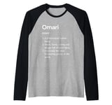 Omari Name Definition Funny Dictionary Raglan Baseball Tee