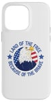 Coque pour iPhone 14 Pro Max USA Eagle Land of the Free à cause du courageux 4 juillet