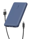 Belkin batería externa portátil de 10000mAh, cargador externo USB-C con 1 puerto USB-C y 2 puertos USB-A, power bank de 15 W, batería portátil para iPhone, Galaxy, Pixel, AirPods, iPad y otros - Bleu