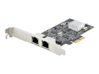 Startech.Com 2-Port 2.5Gbps Nbase-T Pcie Network Card, Intel I225-V, Dual-Port Computer Network Card, Multi-Gigabit Nic, Pci Express Server Lan Card, Desktop Ethernet Interface - Nettverksadapter - Pcie 2.0 X2 Lav Profil - 10M/100M/1G/2,5 Gigabit Et