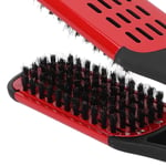 Bristle Double Sided Brush Clamp Hair Brush Straightener Styling Tool For Wo GF0