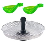 SPARES2GO Fryer Chip Tray Snacking Grid Basket & 2 Serving Spoon compatible with Tefal SERIE 001-1 Series Actifry 1kg 1.2kg Air Fryer