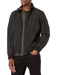 Tommy Hilfiger Men's Performance Faux Memory Bomber Jacket Transitional, Black Unfilled, XXL