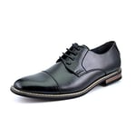 Bruno Chaussures de Ville Homme Oxfords en Daim Chaussure Costume à Lacets Hommes Classiques pour Travail Noir Prince-6 Taille 44.5