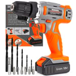 Cordless Drill Driver Set 18V Li-Ion Battery Electric Combi Screwdriver Kit