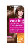 5 X L'OREAL PARIS CASTING CREME GLOSS-NO AMMONIA-600 LIGHT BROWN