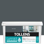 Peinture murs et plafonds Cuisine et bains satin gris titane Tollens 2 L