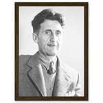 Artery8 Vintage Photo Portrait 1984 Writer Author George Orwell Artwork Framed Wall Art Print A4