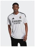 adidas Real Madrid Mens 24/25 Home Stadium Replica Shirt -white, White, Size L, Men