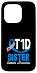 Coque pour iPhone 15 Pro Sensibilisation au diabète de type 1 T1D Sister