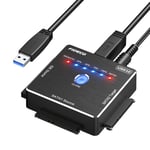 IDE SATA Adaptateur Disque Dur, USB 3.0 Adaptateur Disque Dur pour 2.5"" ou 3.5"" SATA ou IDE HDD SSD, Convertisseur SATA et IDE Prise en Charge du Clonage Hors Ligne