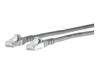 Metz Connect - Patch-Kabel - Rj-45 (Hane) Till Rj-45 (Hane) - 15 M - 6.3 Mm - S/Ftp - Cat 6A - Halogenfri, Formpressad, Hakfri, Tvinnad - Grå