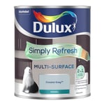 DULUX SIMPLY REFRESH MULTI SURFACE EGGSHELL COASTAL GREY 750