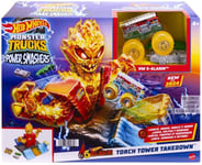 Hot Wheels Monster Trucks Power Smashers 5-Alarm Torch Tower Takedown Playset