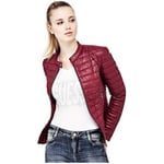 Veste Guess  Veste Femme Effet Matelassé Vona Rouge Bordeaux