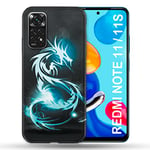 Coque pour Xiaomi Redmi Note 11 / 11S Fantastique Dragon Bleu