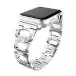 Rhinestone Metallarmband Apple Watch Series 10 46mm Silver