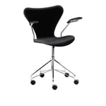 Fritz Hansen - 3217 Sjuan Belfast Night Black - Svart - Svart - Kontorsstolar