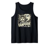 Funny Vampire Cat, Halloween, Love Cats with Attitude Tank Top