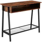 TecTake Table Console Tralee Table d'appoint Salon entrée Style Industriel diverses Couleurs (Bois foncé Industriel)