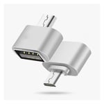 Mini Adaptateur USB/Micro USB Pour SAMSUNG Galaxy Tab S2 Android ARGENT Souris Clavier Clef USB Manette