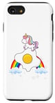 Coque pour iPhone SE (2020) / 7 / 8 Œuf au plat licorne pour garçons, filles, femmes, enfants, adolescents, arc-en-ciel