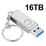 Clé USB haute vitesse en métal,clé USB 2023,clé USB portable,mémoire SSD,2 To,16 To,4 To,8 To,3.0 - Type silver 16TB #A