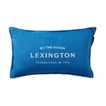 Lexington Logo Embroidered Linen/Cotton pude 30x50 Blue