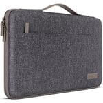 DOMISO 12,5 pouces Housse pour ordinateur portable Sac de transport Sac à main pour ordinateurs portables 13.5" Surface Laptop 2/13" MacBook Pro/Huawei MateBook X Pro/Asus ZenBook, Gris foncé