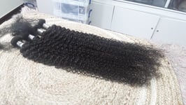 13A+ 40+40+40+40INCH 400g PERUVIAN VIRGIN HUMAN HAIR DEEP CURL NATURAL COLOR 1B#