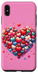 iPhone XS Max Cute Heart with Flowers and Hearts for Valentine's Day Case