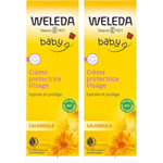 WELEDA Baby Crème protectrice Visage au Calendula Bio 2x50 ml