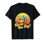 Retro World Bee Day Lover Save The Bees, Funny Quote Bee Day T-Shirt