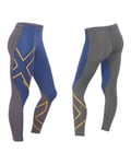 2XU Wind Defence Thermal Compression Tights Womens Mountain Blue/Slate - M